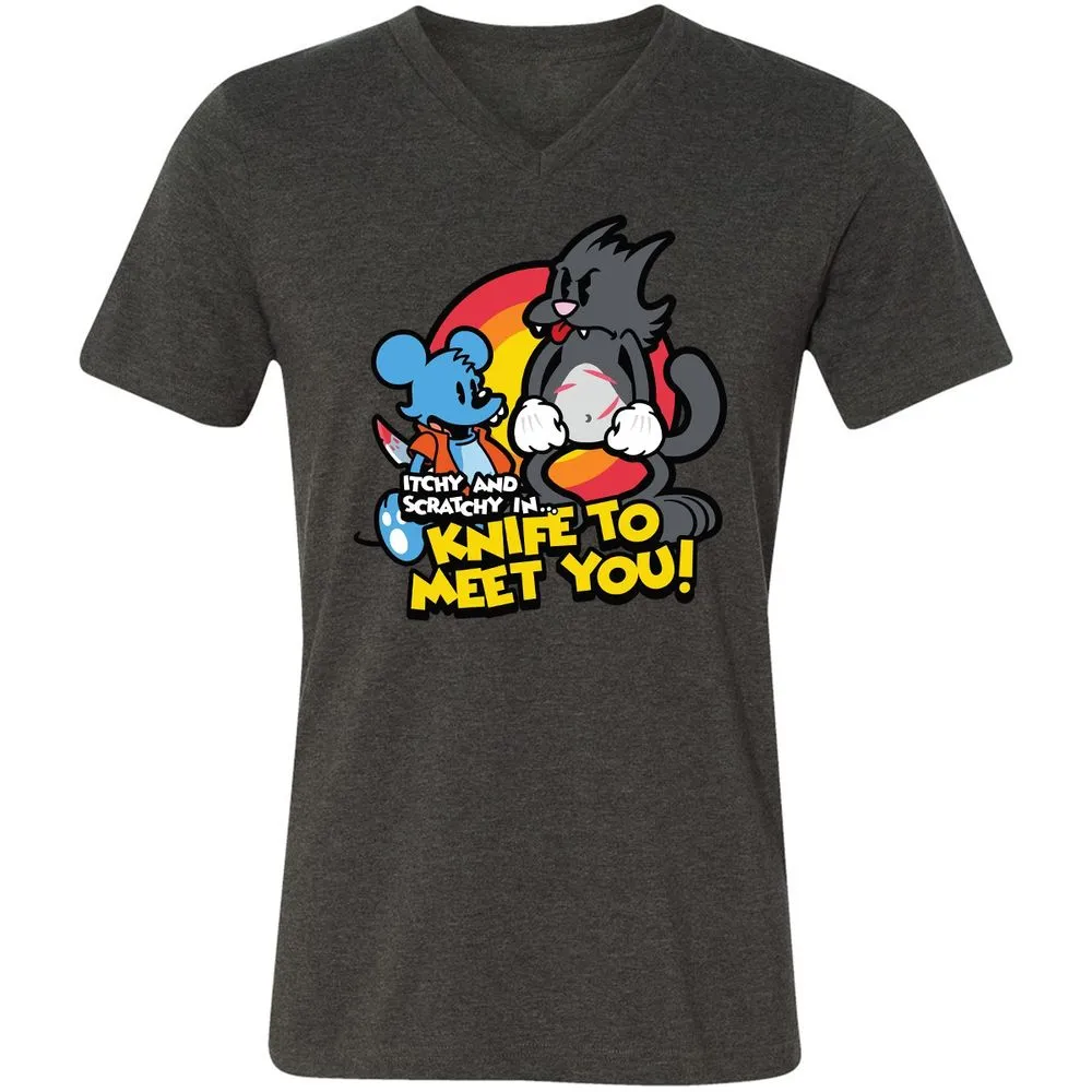 Unisex V-Neck T-Shirt - N5PSWQ13 - Dark Grey Heather - 8