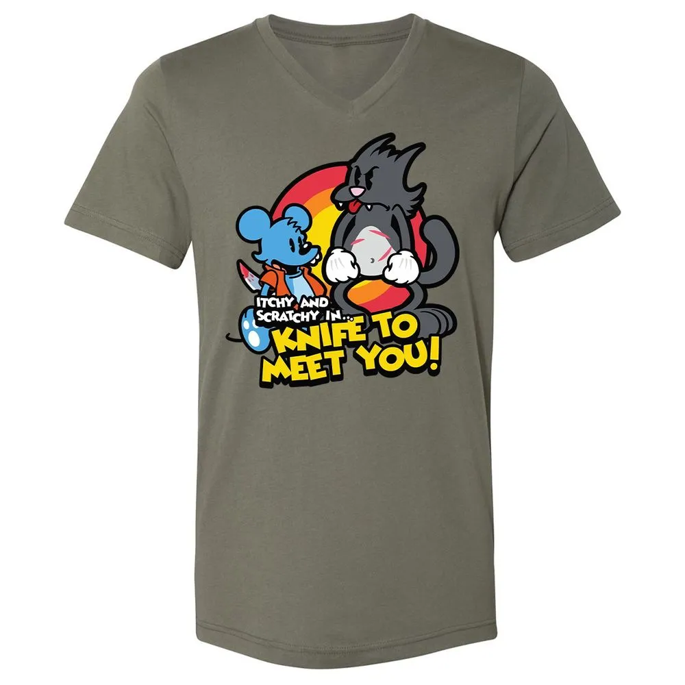 Unisex V-Neck T-Shirt - N5PSWQ13 - Military Green - 10