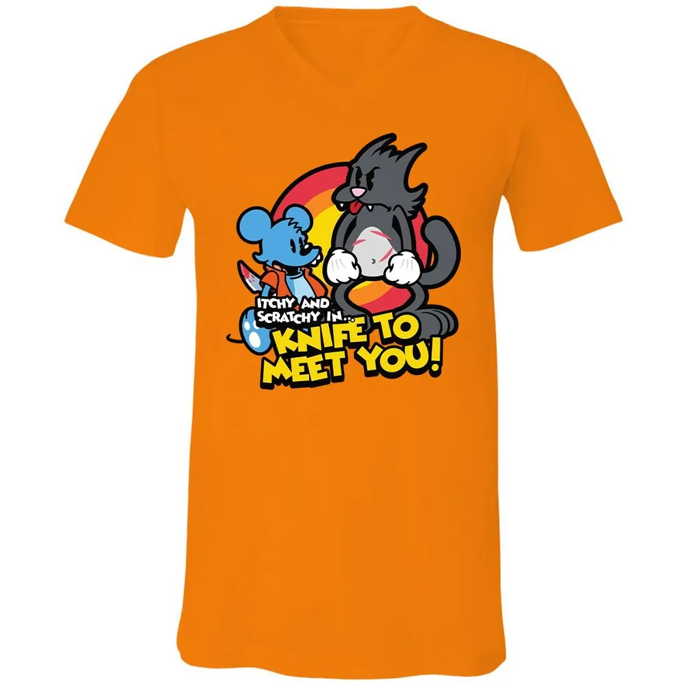 Unisex V-Neck T-Shirt - N5PSWQ13 - Orange - 11