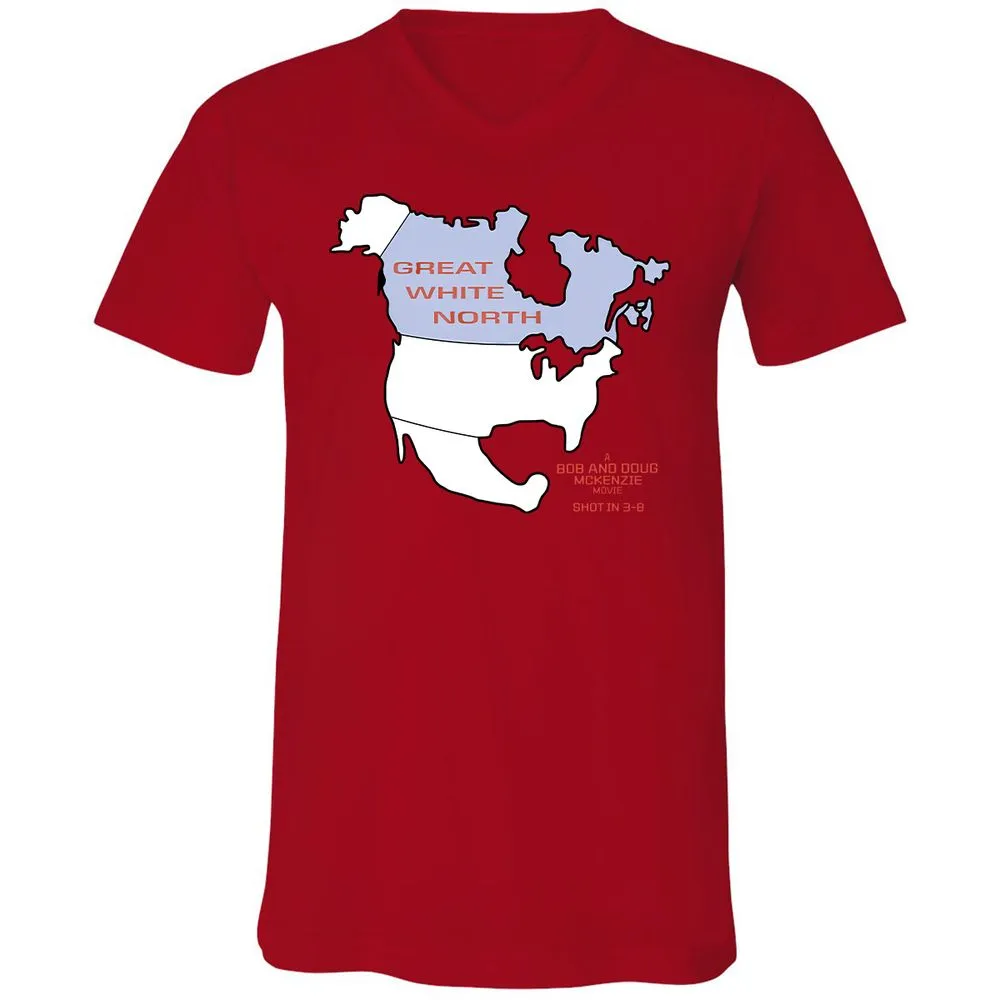 Unisex V-Neck T-Shirt - YKZCEXM5 - Red - 3