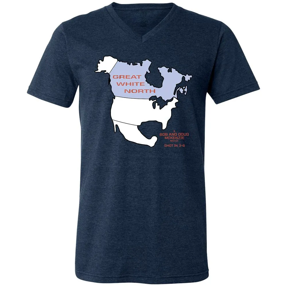 Unisex V-Neck T-Shirt - YKZCEXM5 - Heather Navy - 15