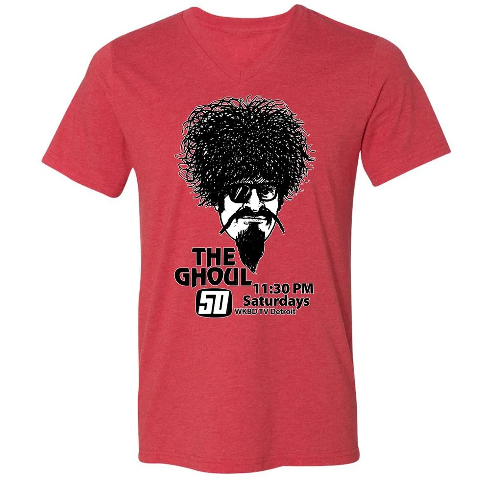 Unisex V-Neck T-Shirt - EFZGH8GP - Heather Red - 5