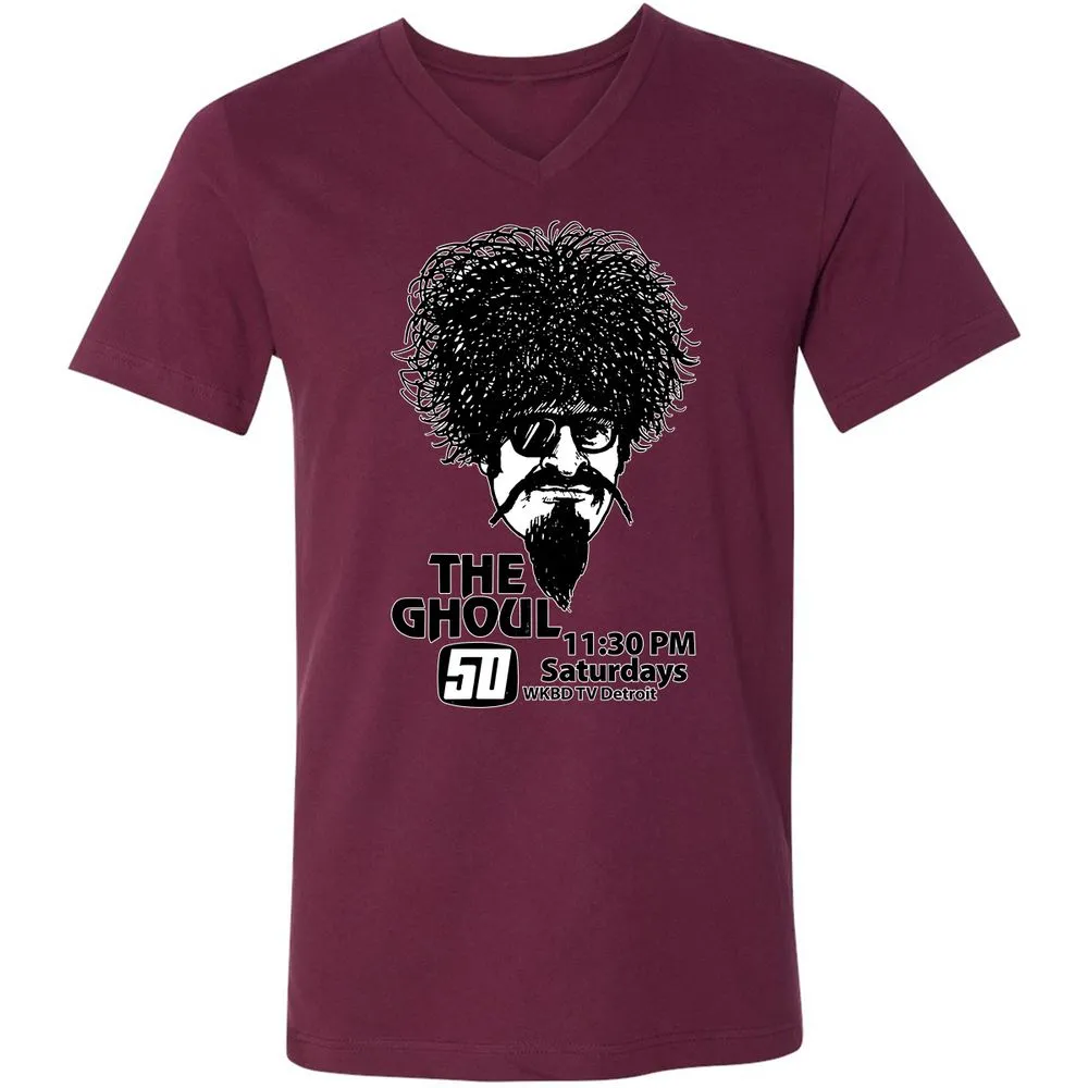 Unisex V-Neck T-Shirt - EFZGH8GP - Maroon - 6
