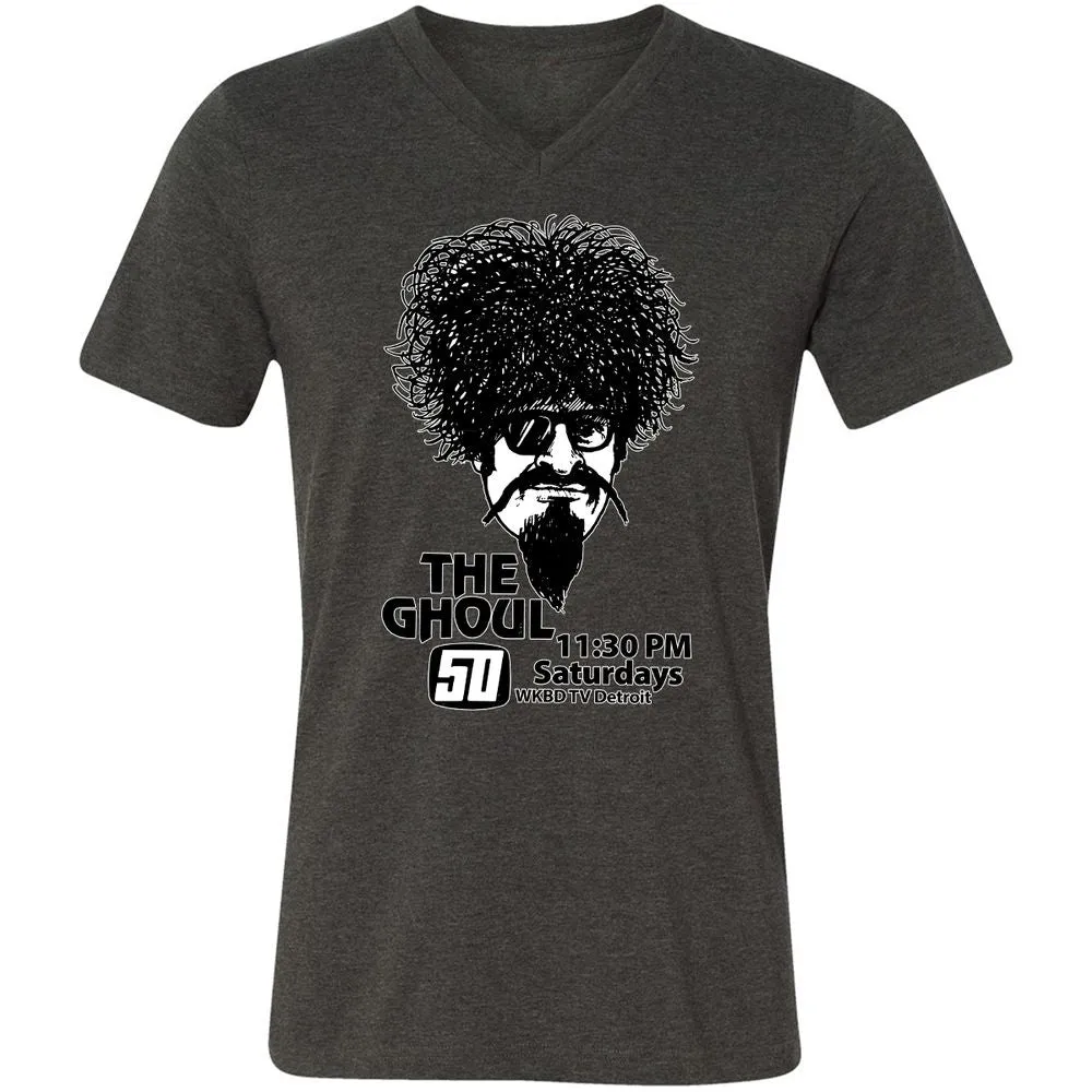 Unisex V-Neck T-Shirt - EFZGH8GP - Dark Grey Heather - 8
