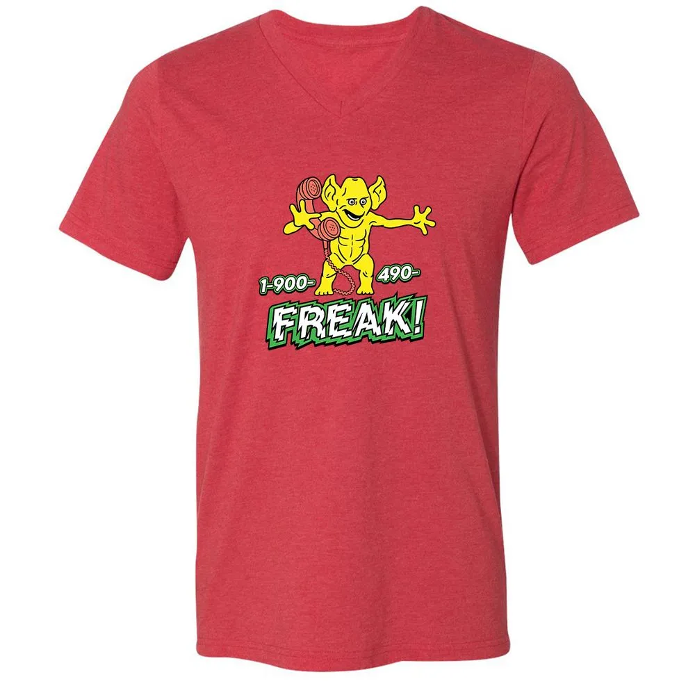 Unisex V-Neck T-Shirt - 7DX7D5LC - Heather Red - 5