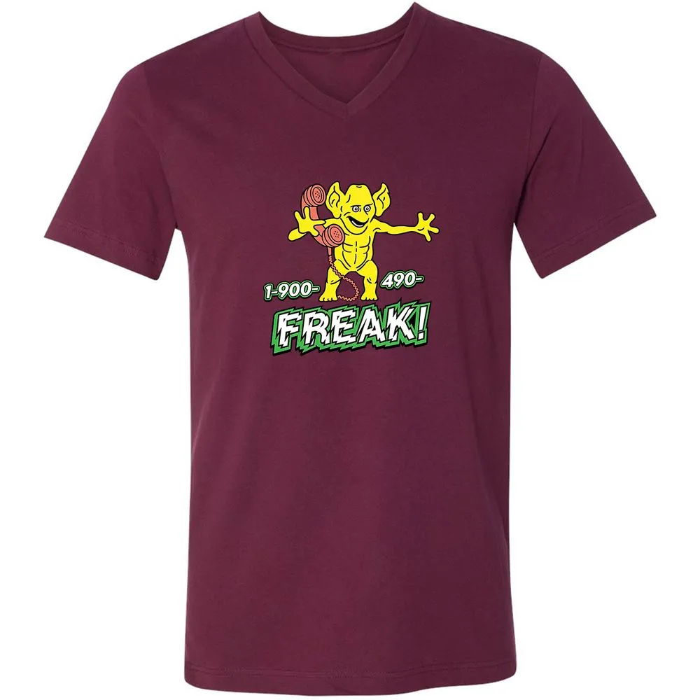 Unisex V-Neck T-Shirt - 7DX7D5LC - Maroon - 6