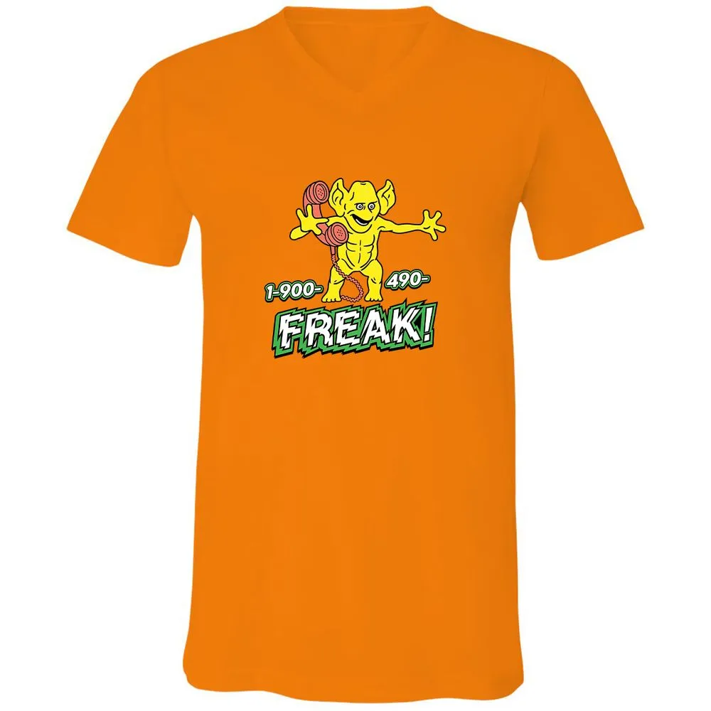 Unisex V-Neck T-Shirt - 7DX7D5LC - Orange - 11