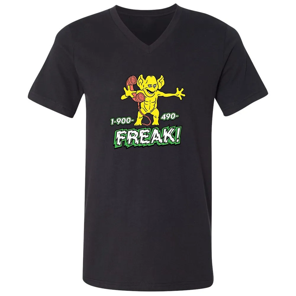 Unisex V-Neck T-Shirt - 7DX7D5LC - Black - 16
