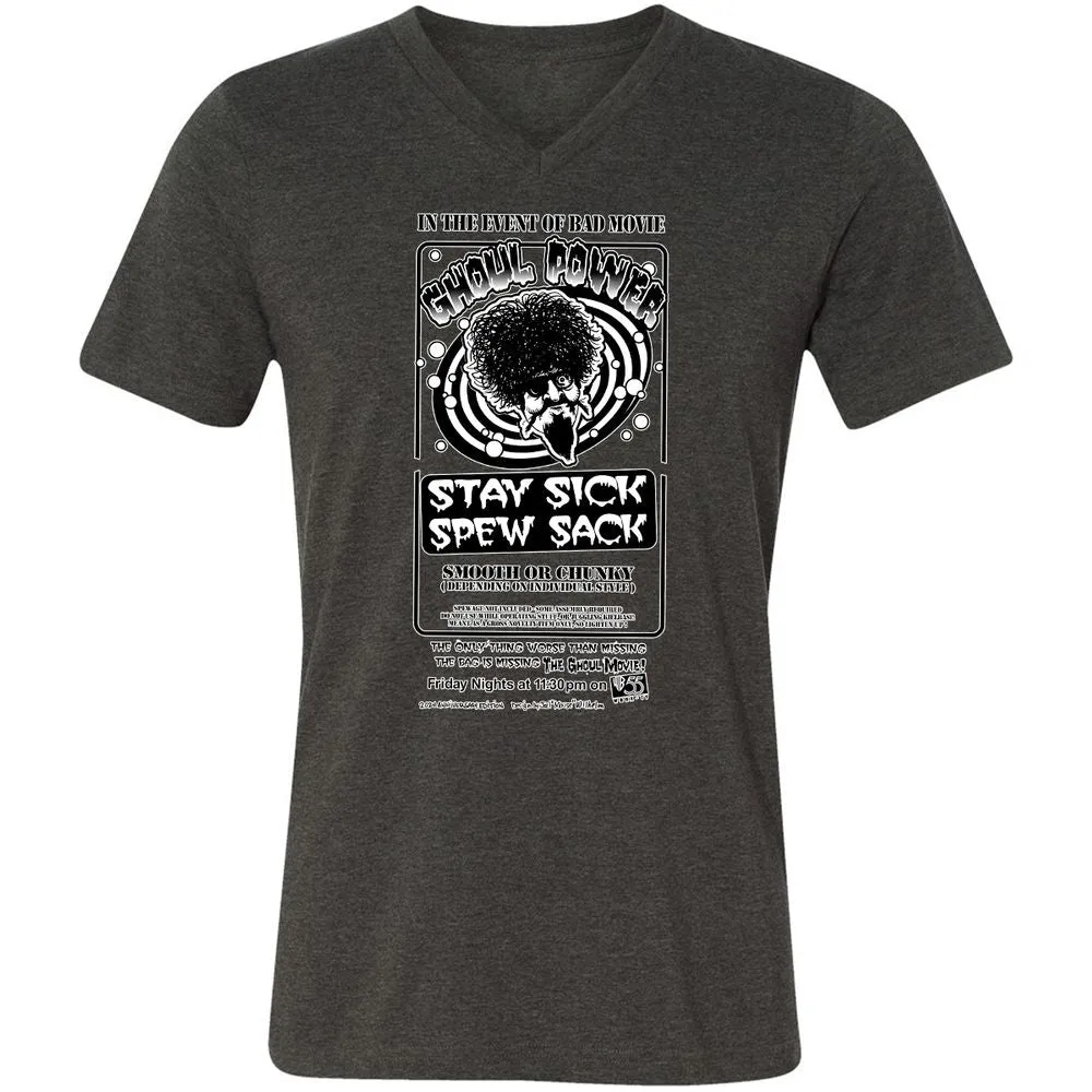 Unisex V-Neck T-Shirt - MKPWBWCH - Dark Grey Heather - 8
