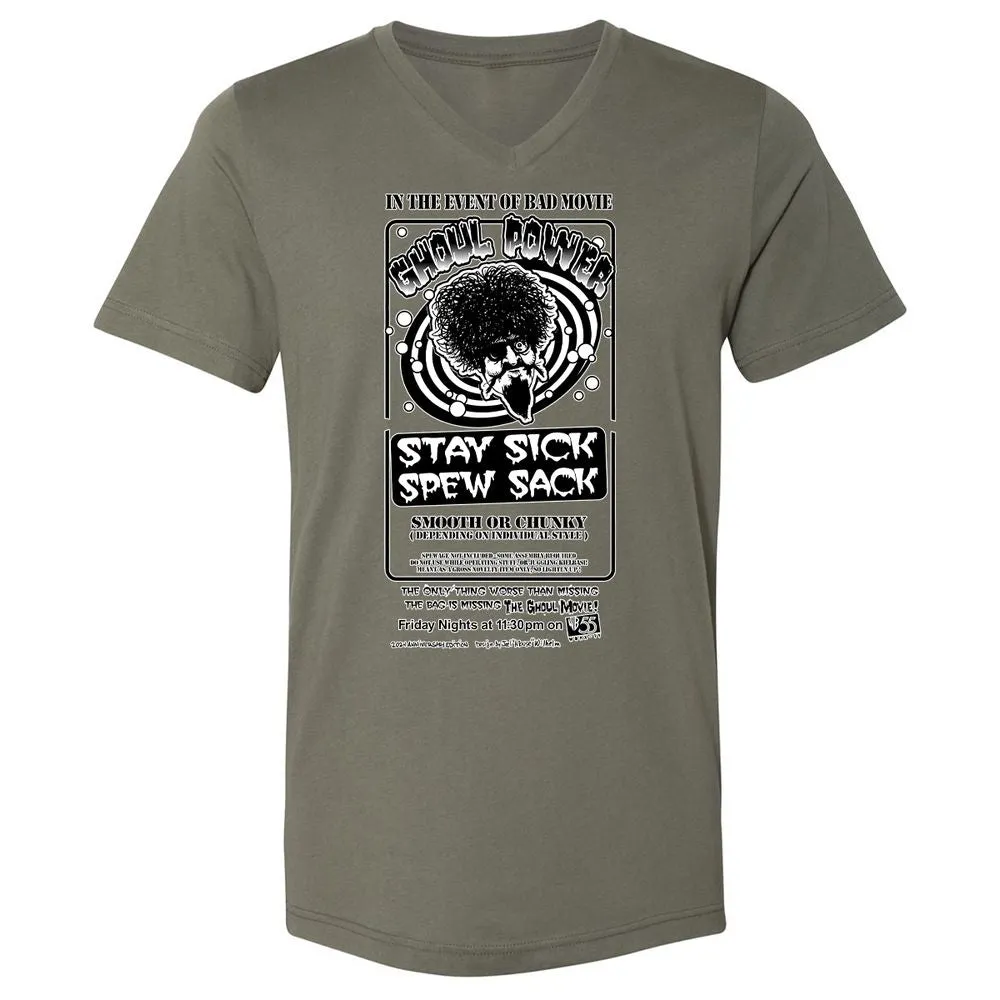 Unisex V-Neck T-Shirt - MKPWBWCH - Military Green - 10