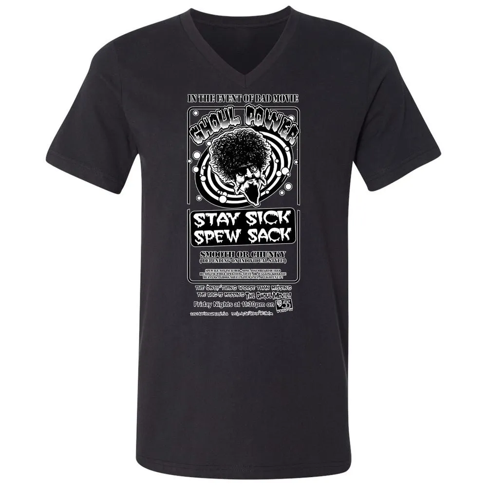 Unisex V-Neck T-Shirt - MKPWBWCH - Black - 16