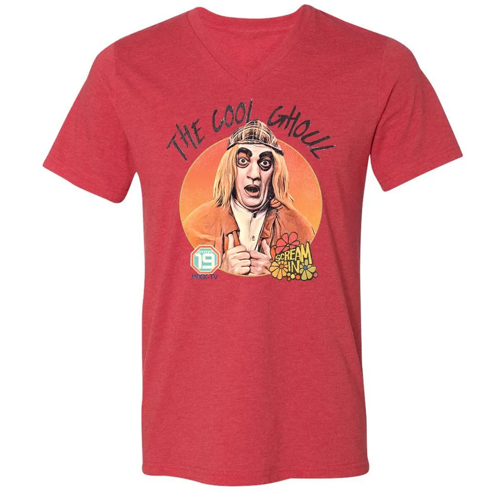 Unisex V-Neck T-Shirt - FEFJDZJ9 - Heather Red - 5