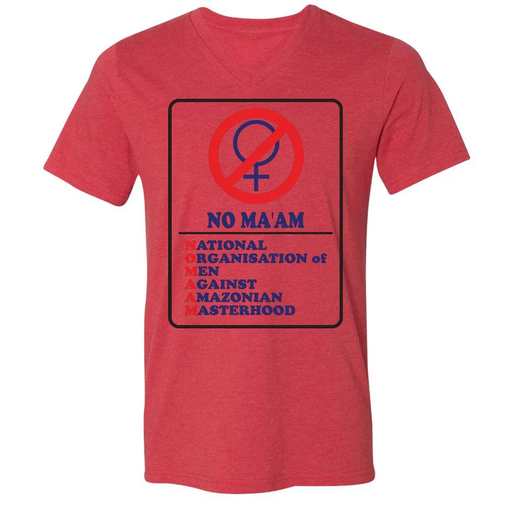 Unisex V-Neck T-Shirt - 324R1Q4L - Heather Red - 5