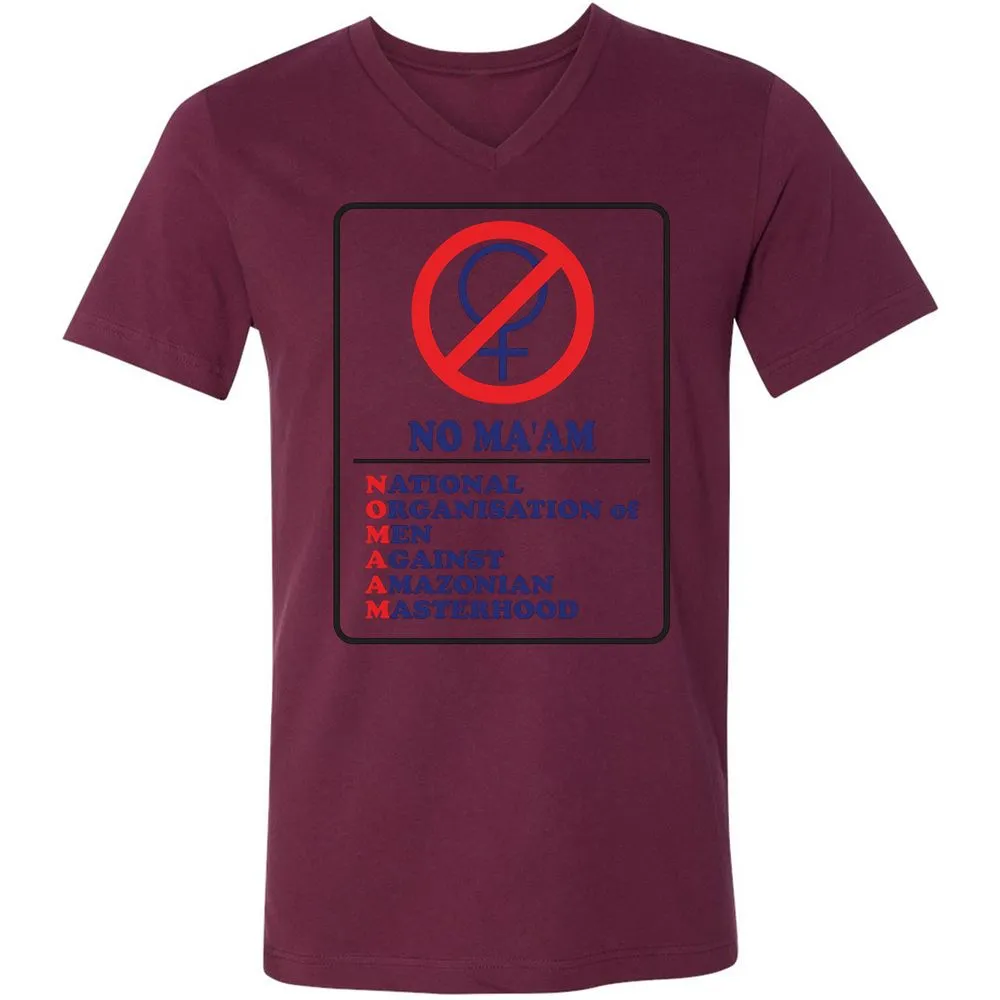 Unisex V-Neck T-Shirt - 324R1Q4L - Maroon - 6