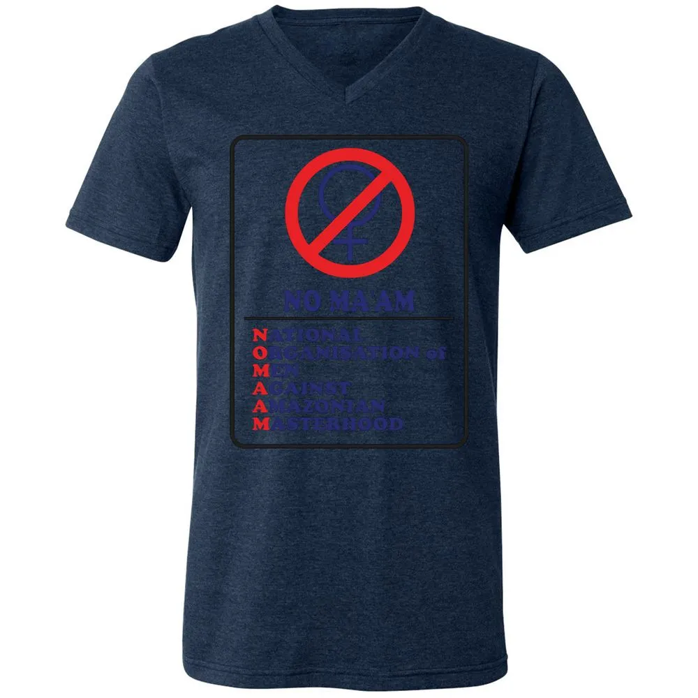 Unisex V-Neck T-Shirt - 324R1Q4L - Heather Navy - 15