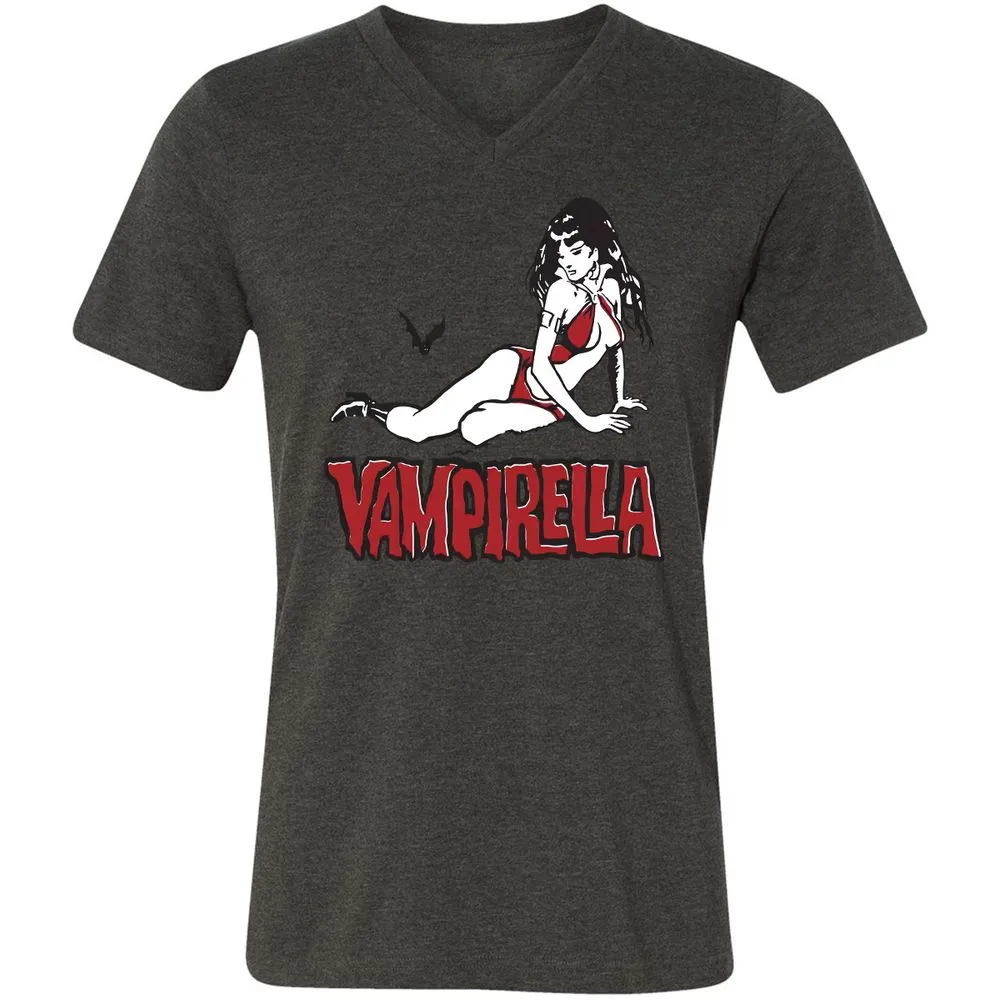 Unisex V-Neck T-Shirt - FKAESP1V - Dark Grey Heather - 8