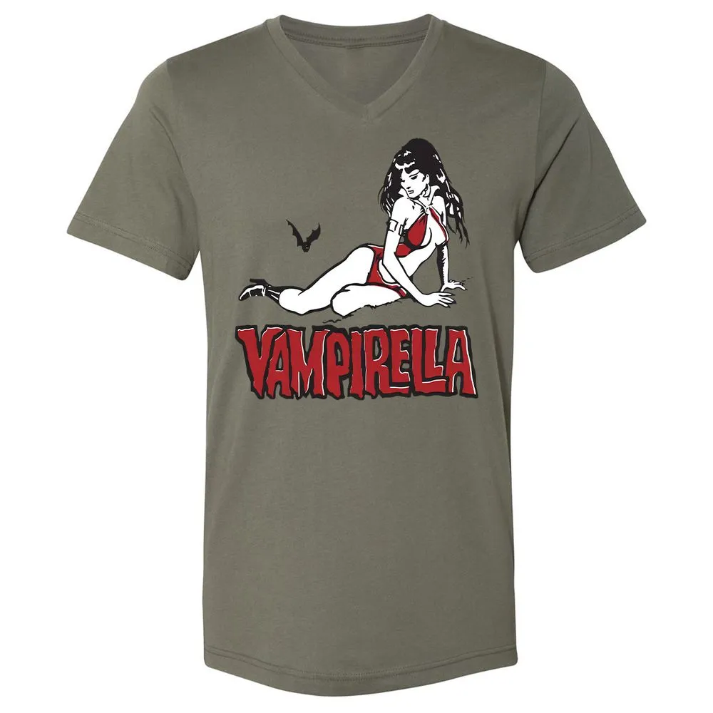 Unisex V-Neck T-Shirt - FKAESP1V - Military Green - 10