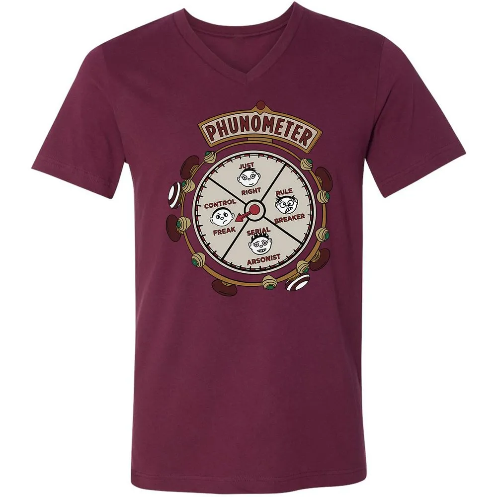 Unisex V-Neck T-Shirt - Q6VCS1Z4 - Maroon - 6