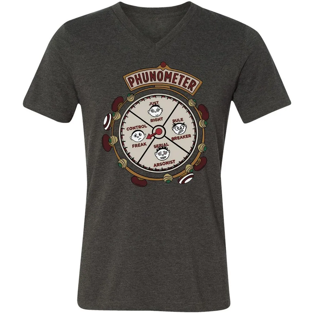 Unisex V-Neck T-Shirt - Q6VCS1Z4 - Dark Grey Heather - 8