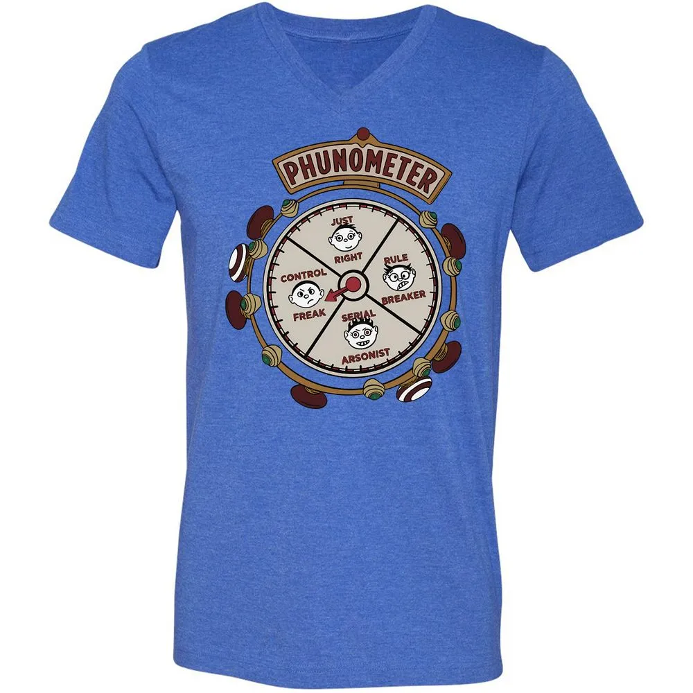 Unisex V-Neck T-Shirt - Q6VCS1Z4 - Heather True Royal - 14