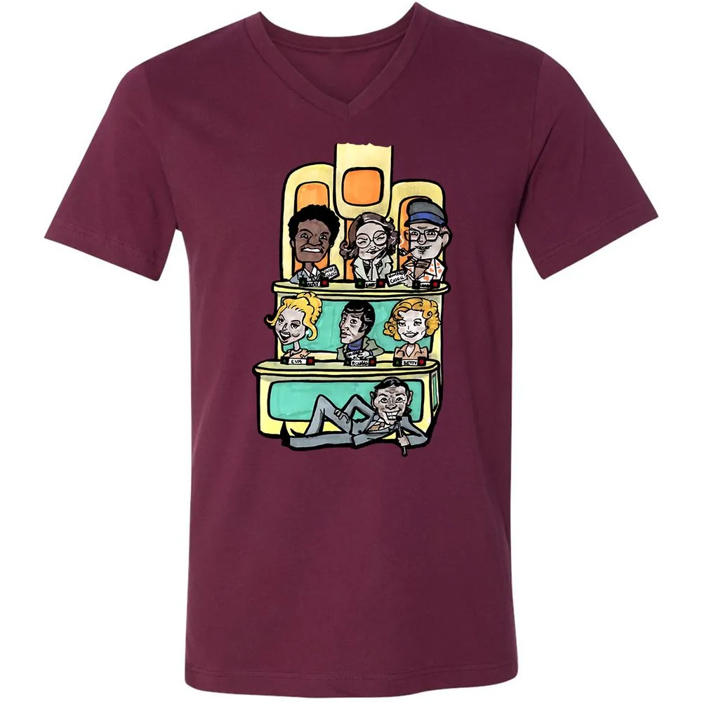 Unisex V-Neck T-Shirt - VU3S8K4U - Maroon - 6