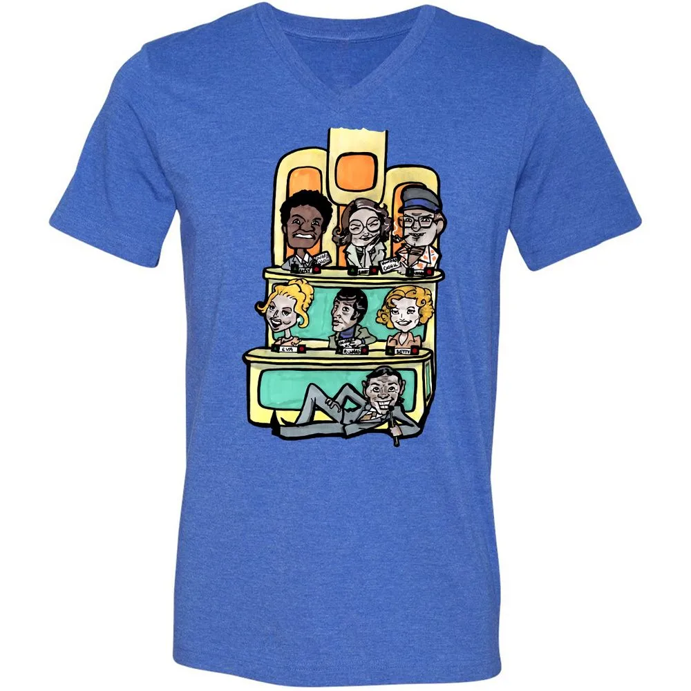 Unisex V-Neck T-Shirt - VU3S8K4U - Heather True Royal - 14