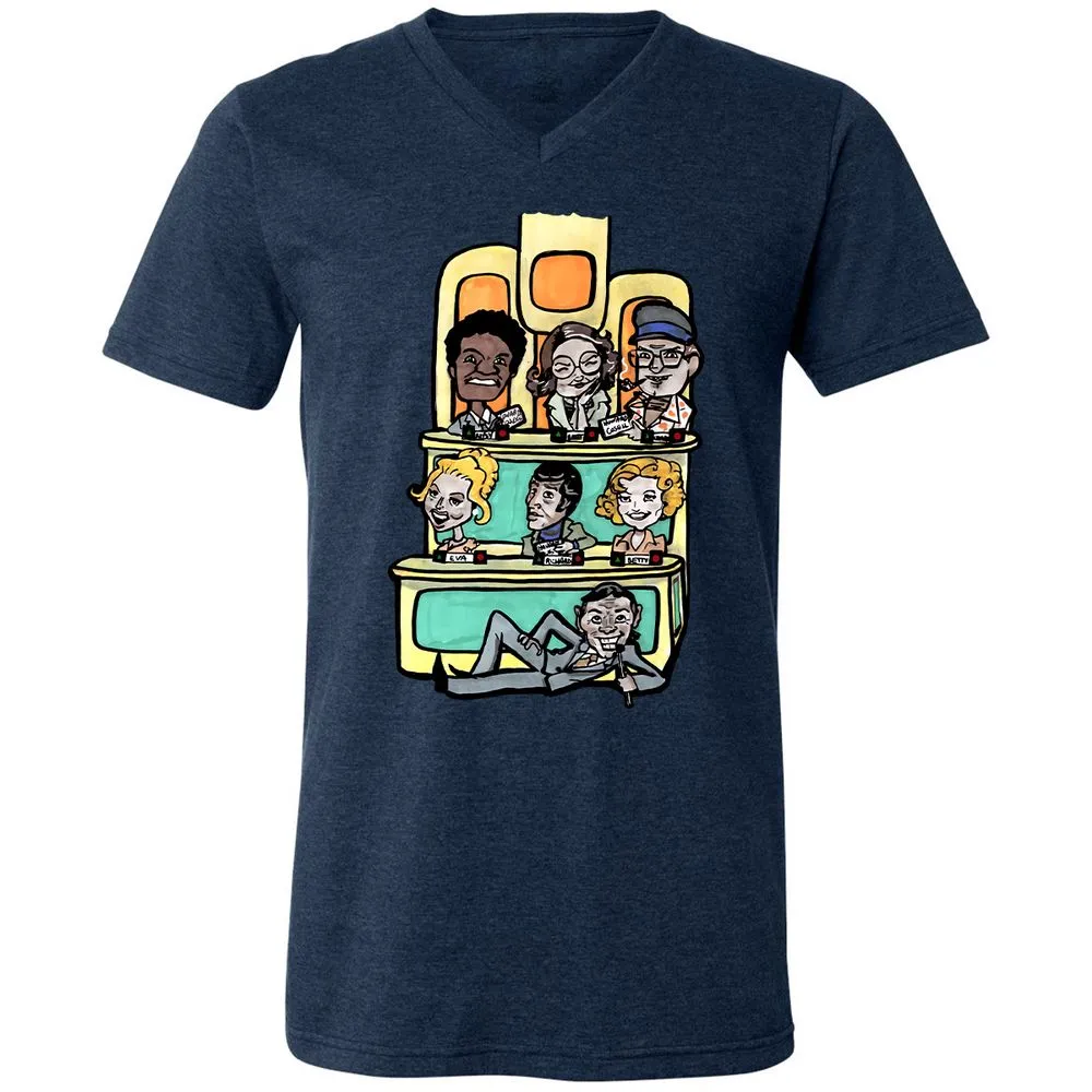 Unisex V-Neck T-Shirt - VU3S8K4U - Heather Navy - 15