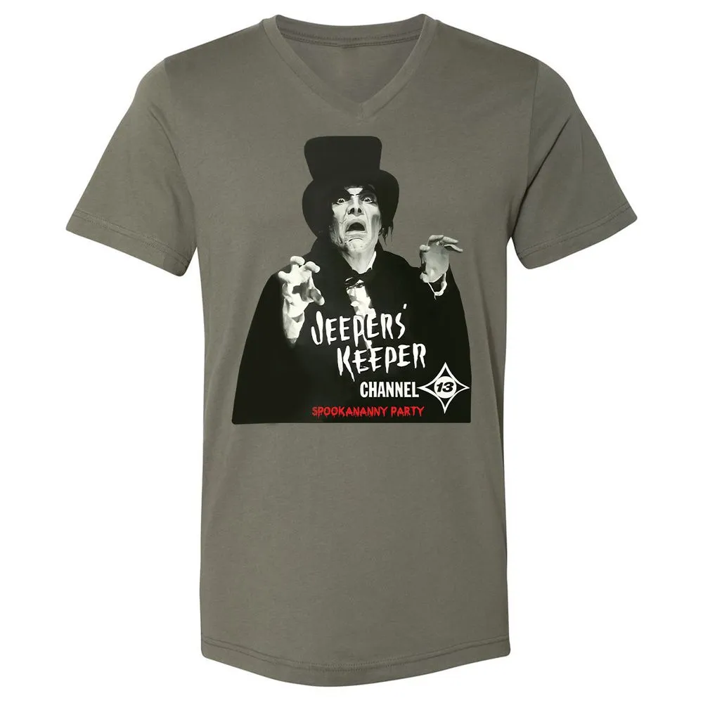 Unisex V-Neck T-Shirt - KNS5PTZA - Military Green - 10