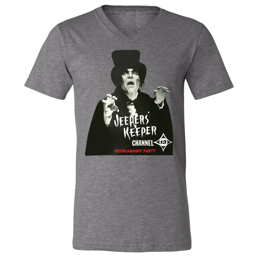 Unisex V-Neck T-Shirt - KNS5PTZA - Deep Heather - 13