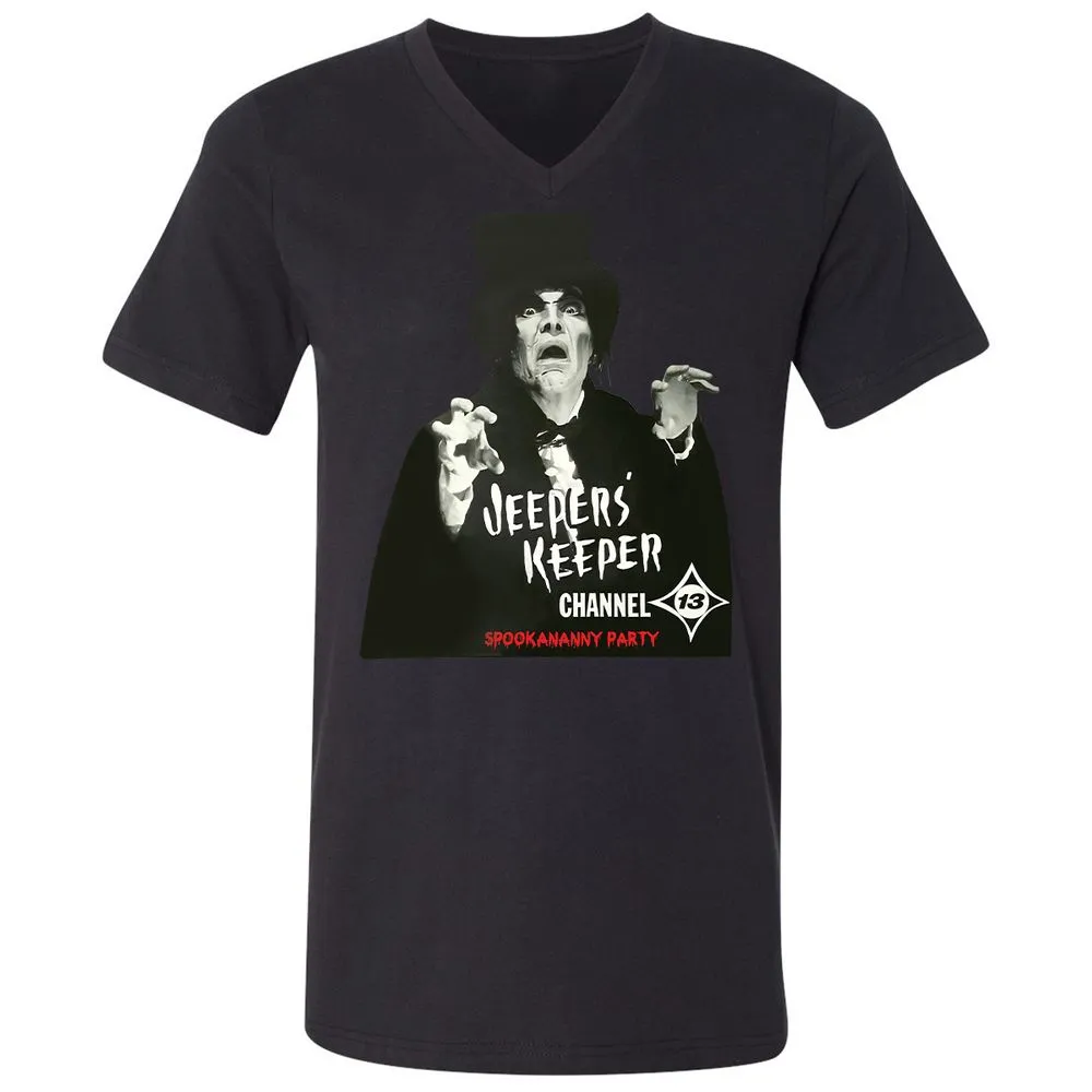 Unisex V-Neck T-Shirt - KNS5PTZA - Black - 16