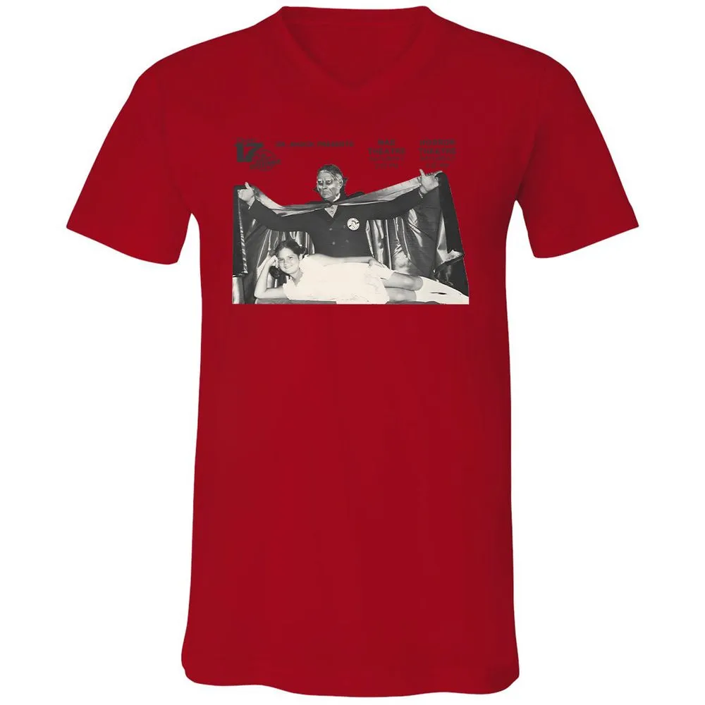 Unisex V-Neck T-Shirt - FJDKZ273 - Red - 3