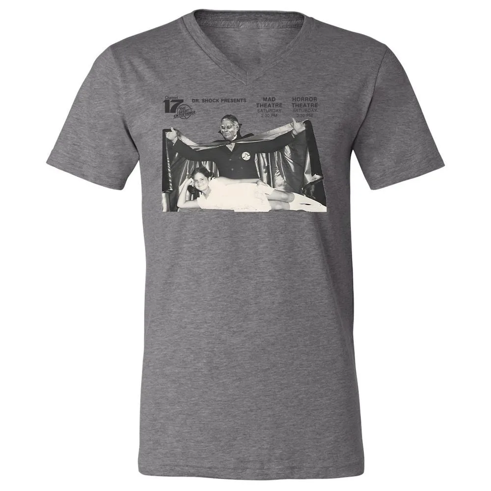 Unisex V-Neck T-Shirt - FJDKZ273 - Deep Heather - 13