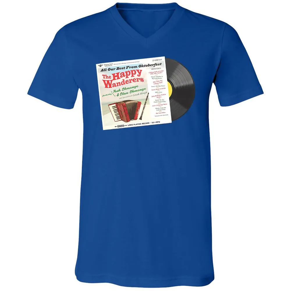 Unisex V-Neck T-Shirt - QHDQ77EH - True Royal - 4
