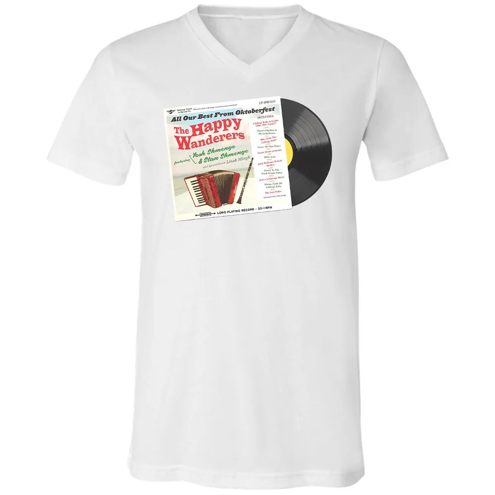 Unisex V-Neck T-Shirt - QHDQ77EH - White - 5