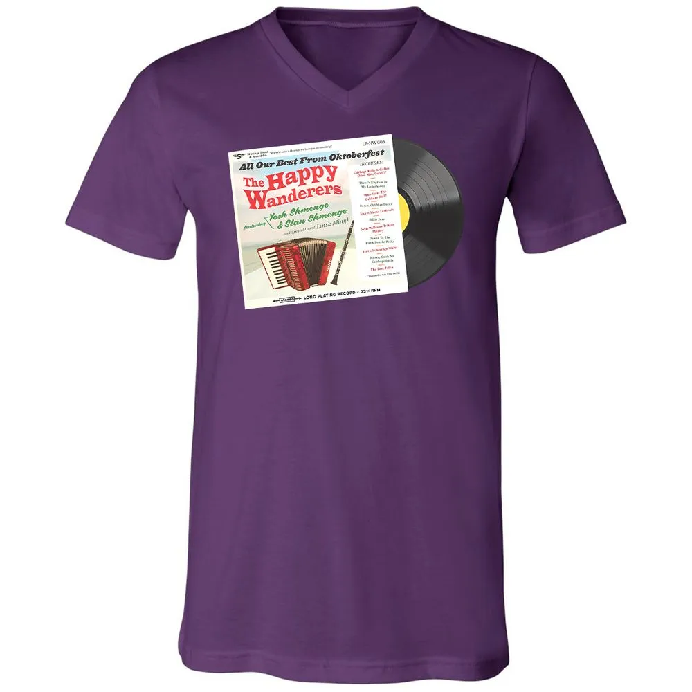 Unisex V-Neck T-Shirt - QHDQ77EH - Team Purple - 9