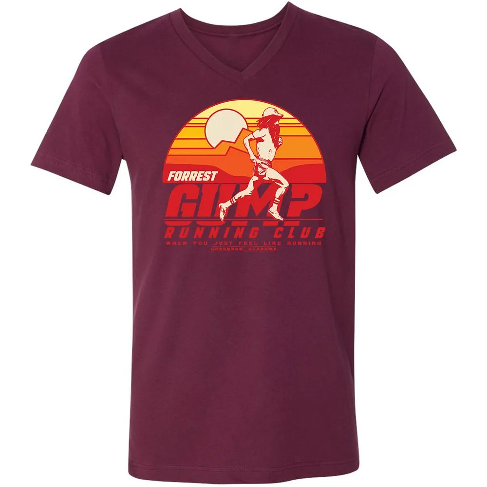 Unisex V-Neck T-Shirt - T2YRF1JK - Maroon - 6