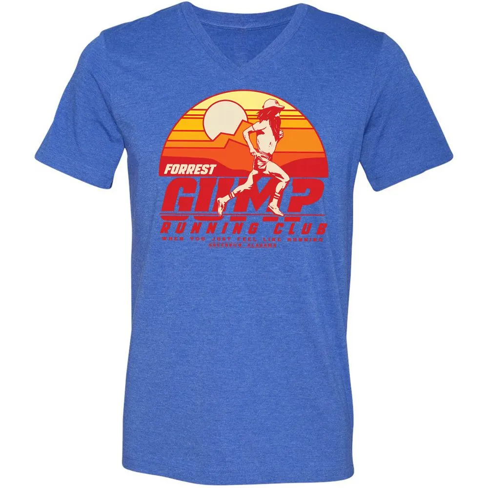Unisex V-Neck T-Shirt - T2YRF1JK - Heather True Royal - 14