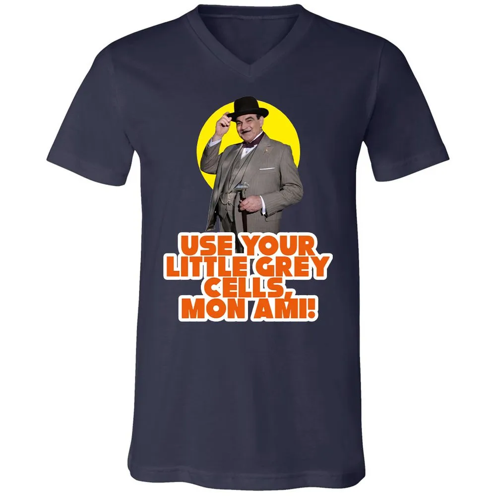 Unisex V-Neck T-Shirt - BKF9Z4MQ - Navy - 9