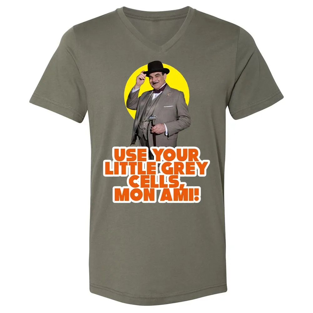 Unisex V-Neck T-Shirt - BKF9Z4MQ - Military Green - 10