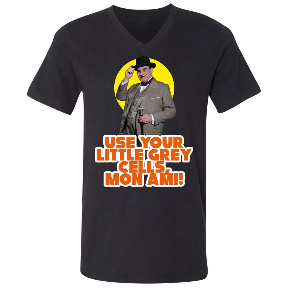 Unisex V-Neck T-Shirt - BKF9Z4MQ - Black - 16