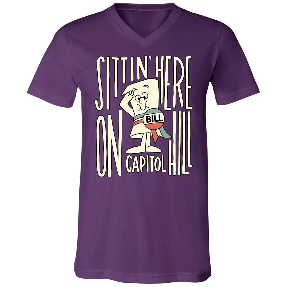 Unisex V-Neck T-Shirt - P8MMKY8J - Team Purple - 2