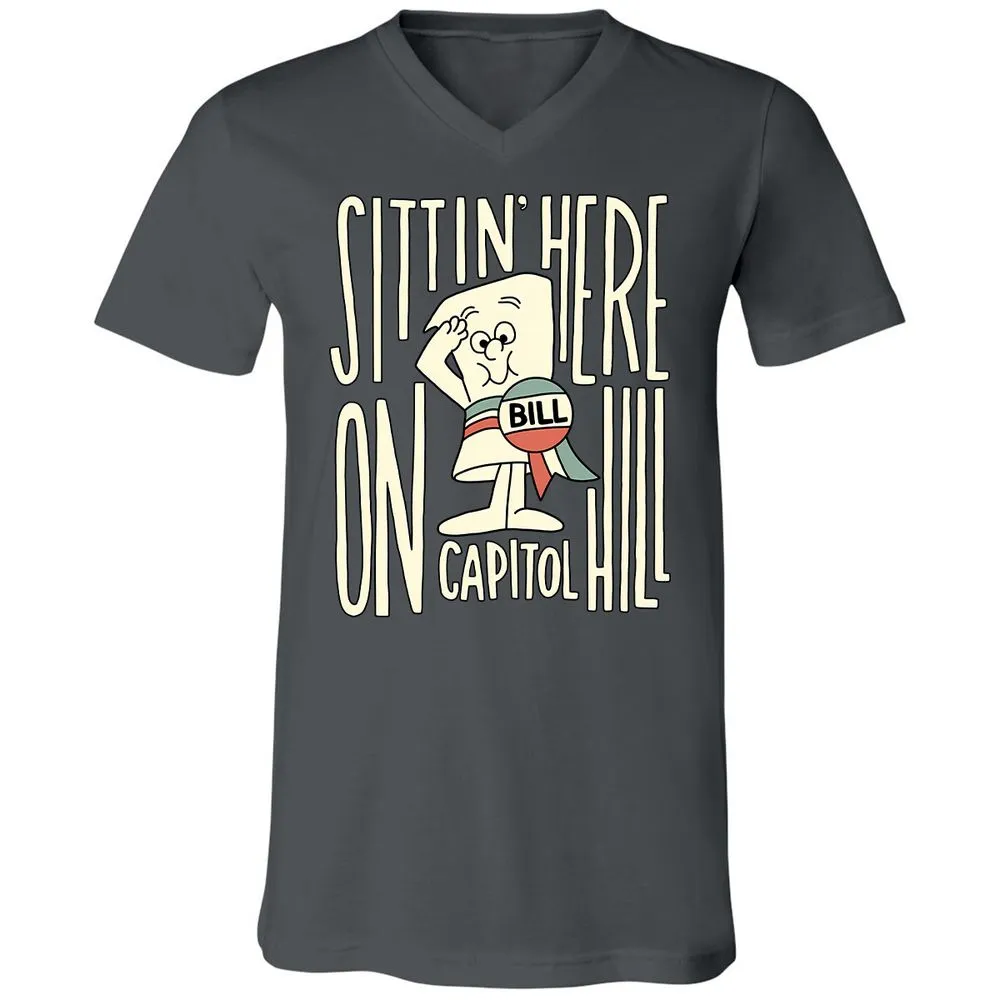 Unisex V-Neck T-Shirt - P8MMKY8J - Asphalt - 12