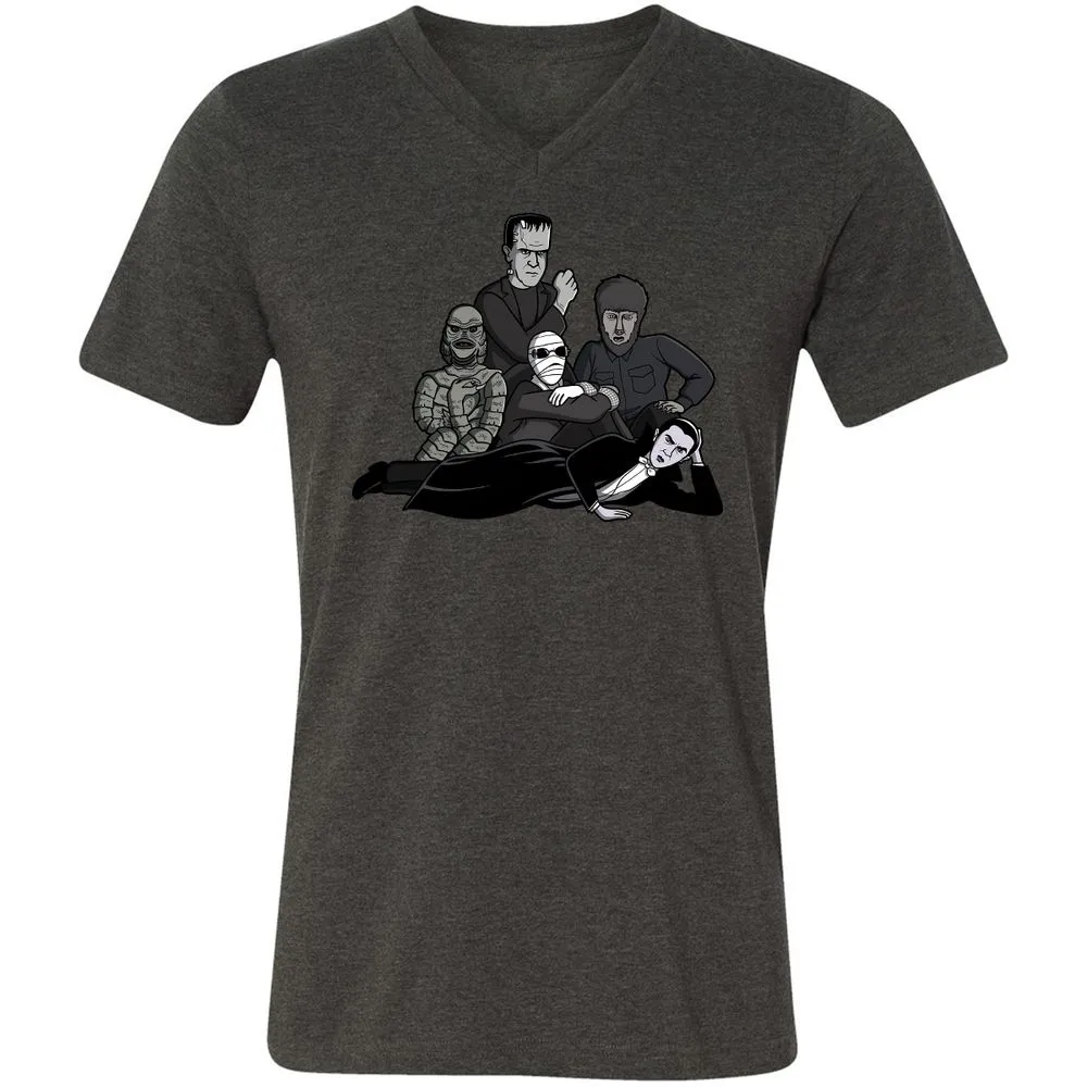 Unisex V-Neck T-Shirt - MK19M7BE - Dark Grey Heather - 8