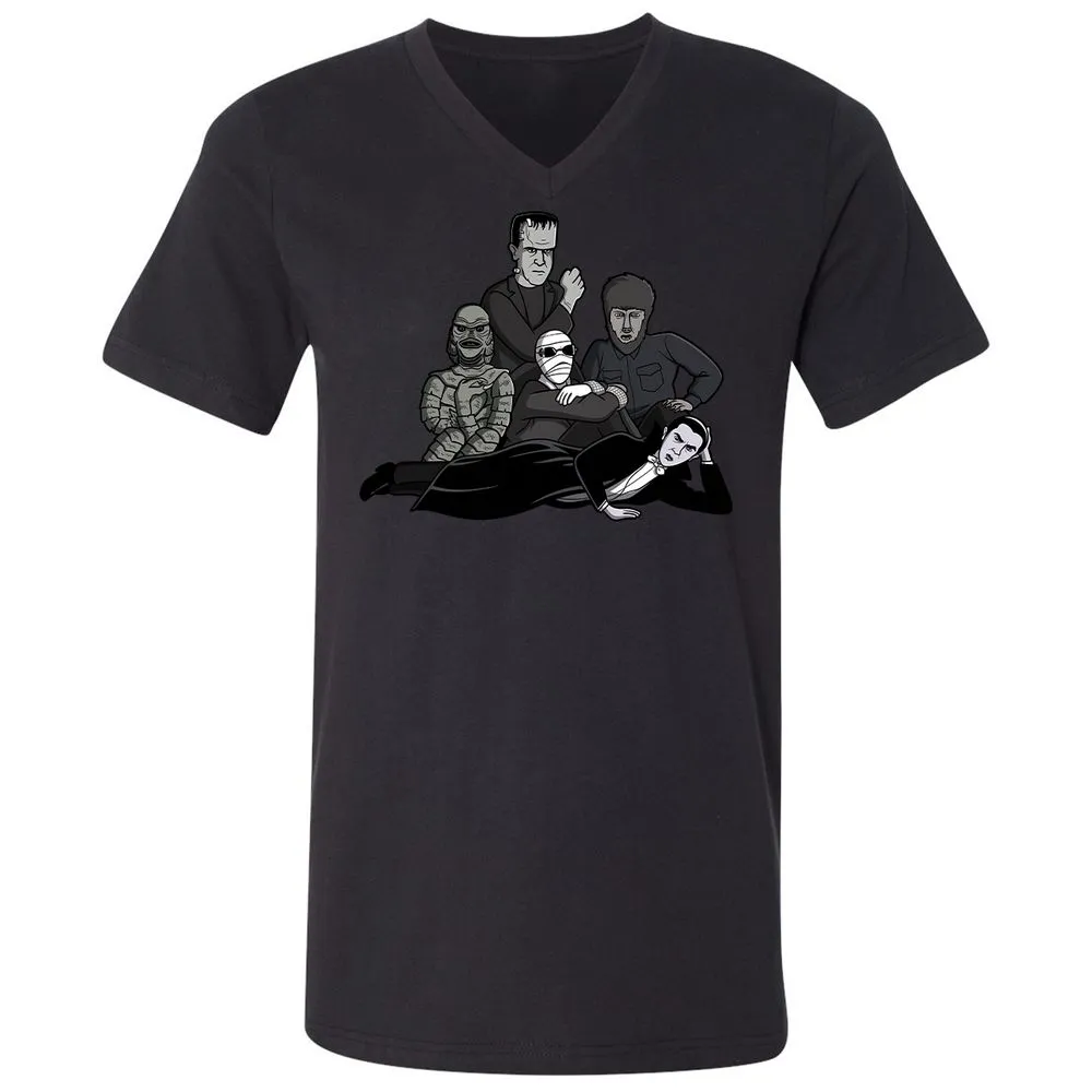 Unisex V-Neck T-Shirt - MK19M7BE - Black - 16