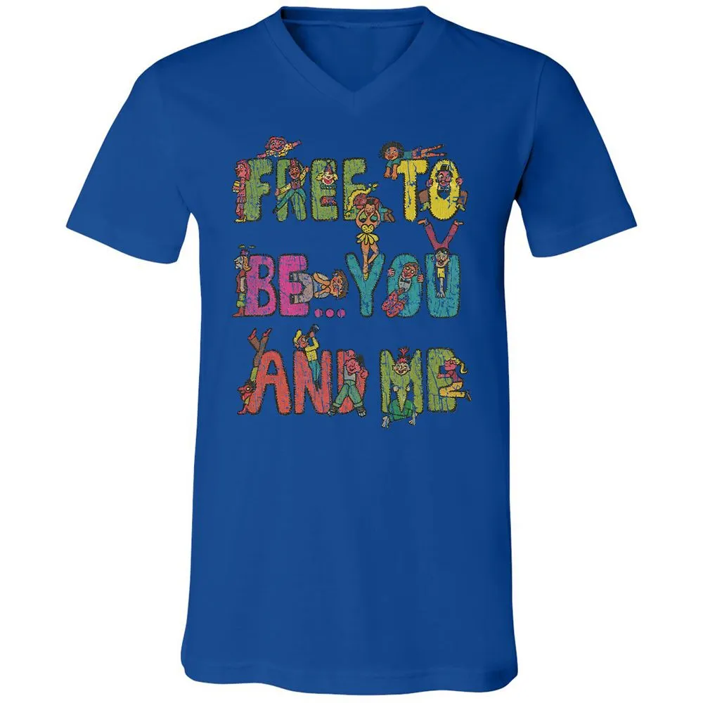 Unisex V-Neck T-Shirt - 55VT6SER - True Royal - 4