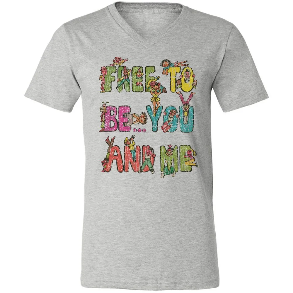 Unisex V-Neck T-Shirt - 55VT6SER - Athletic Heather - 7