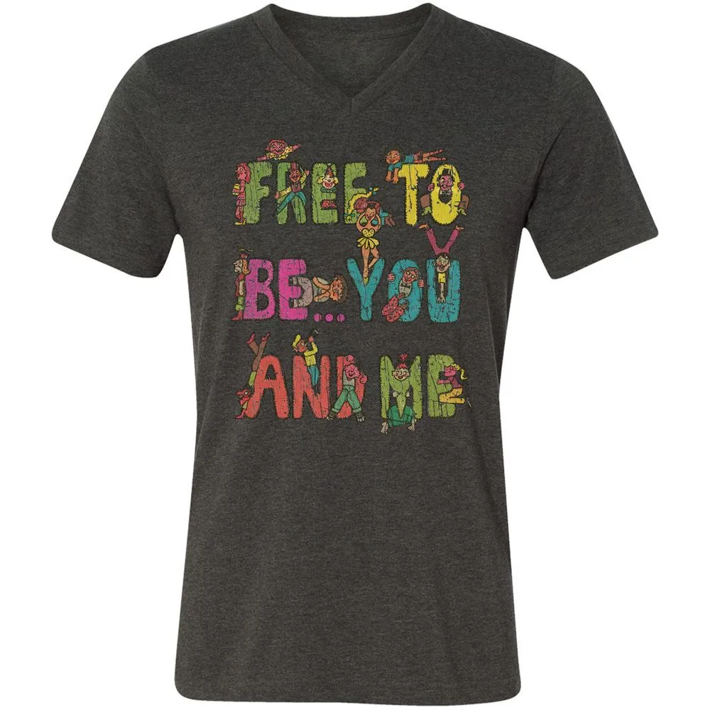 Unisex V-Neck T-Shirt - 55VT6SER - Dark Grey Heather - 8