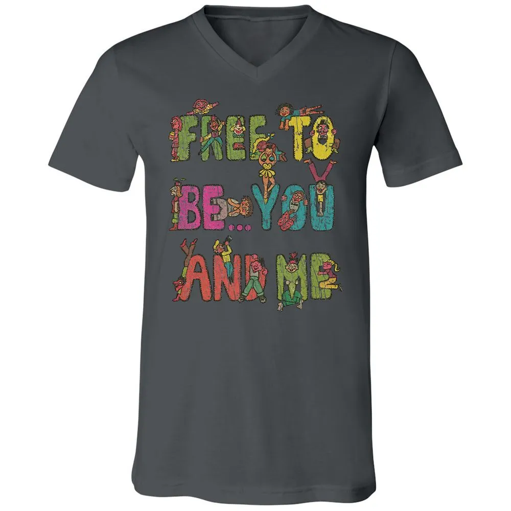 Unisex V-Neck T-Shirt - 55VT6SER - Asphalt - 12