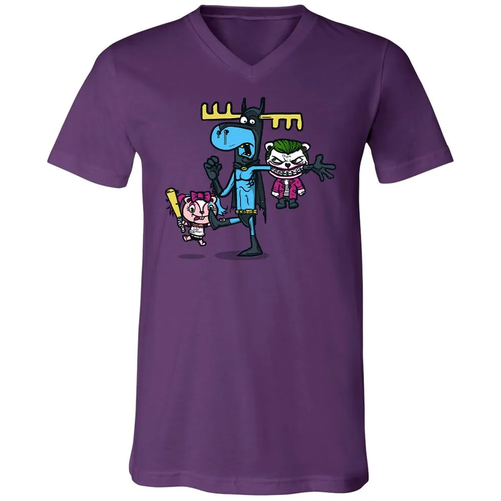 Unisex V-Neck T-Shirt - GXGN7ZFL - Team Purple - 2