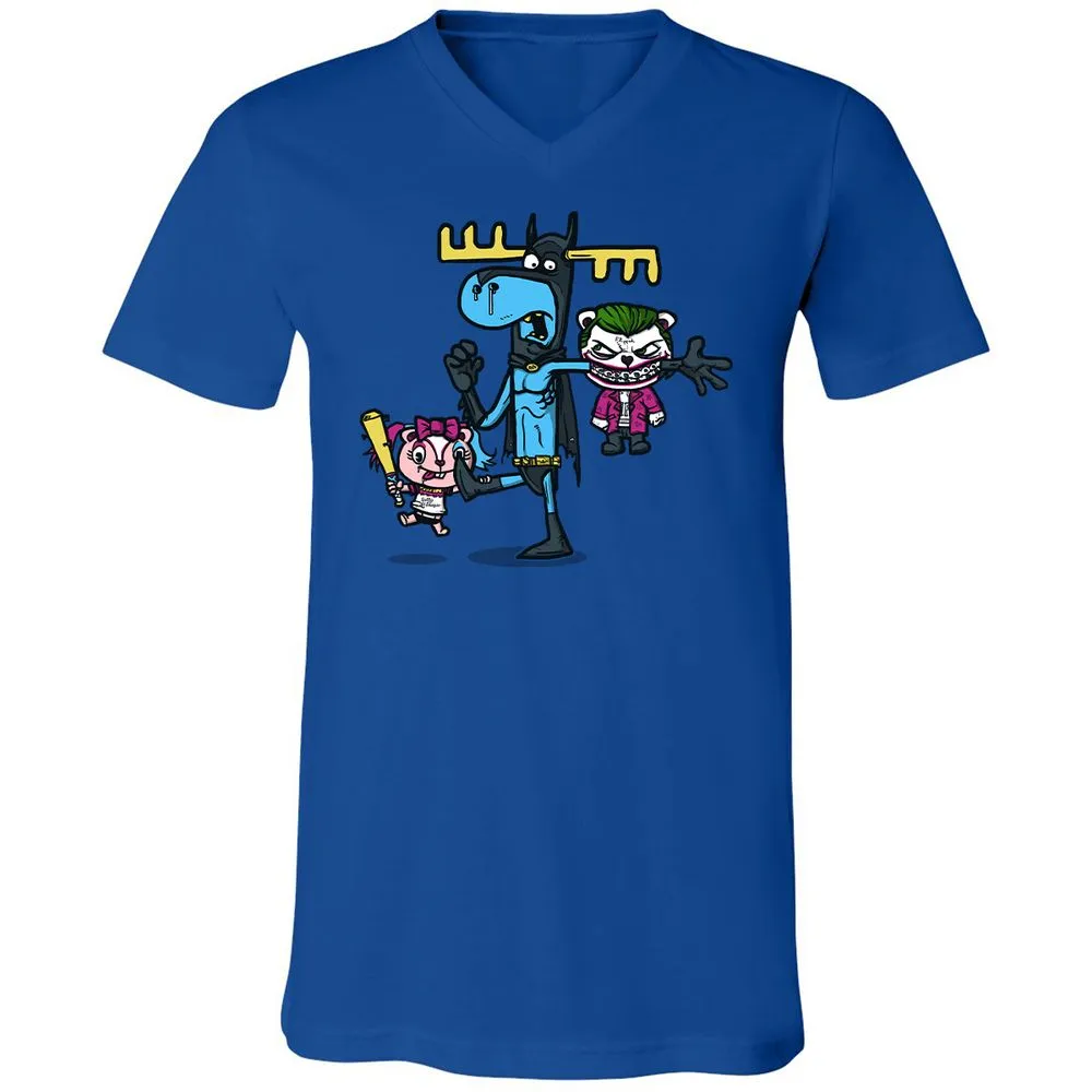 Unisex V-Neck T-Shirt - GXGN7ZFL - True Royal - 4